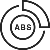 Ícono de frenos ABS.