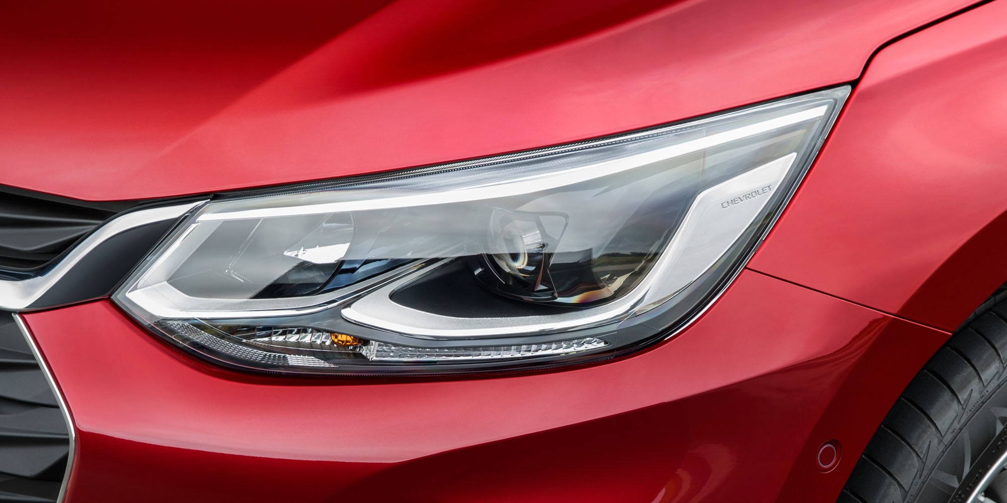 Vista en detalle del faro LED del Onix.