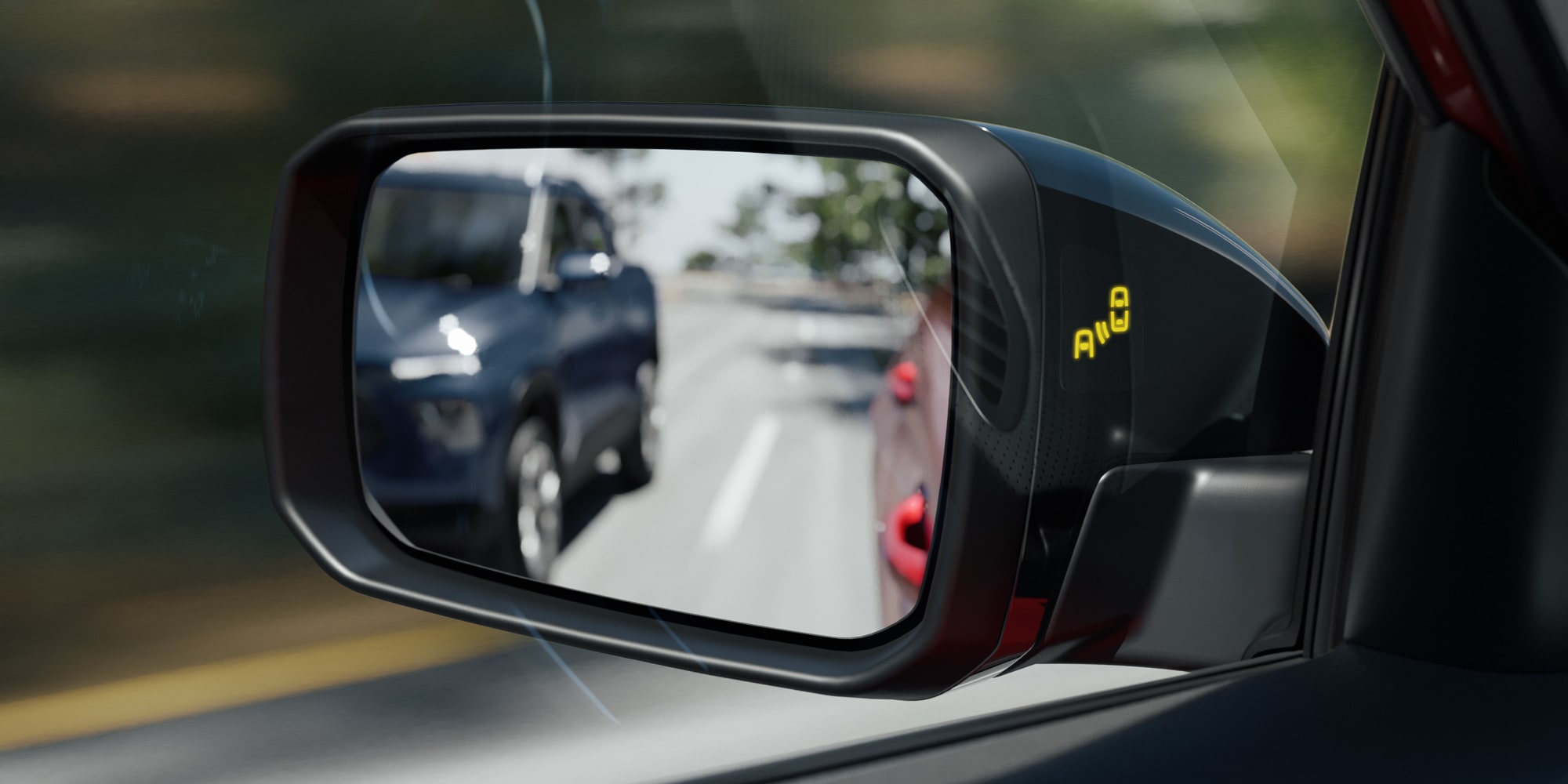 Espejo retrovisor de la Chevrolet Montana.