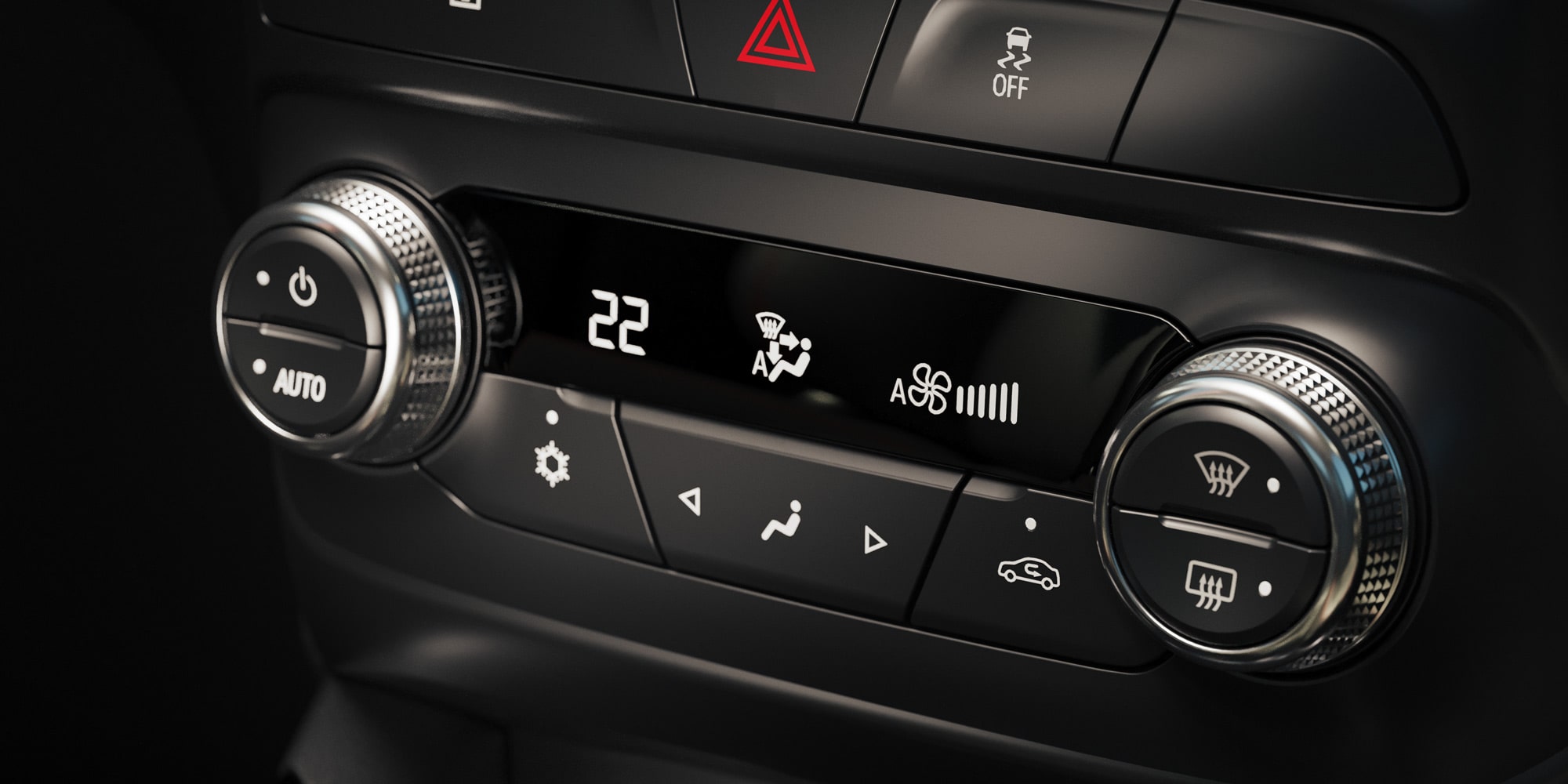 Control del climatizador de la Chevrolet Montana.