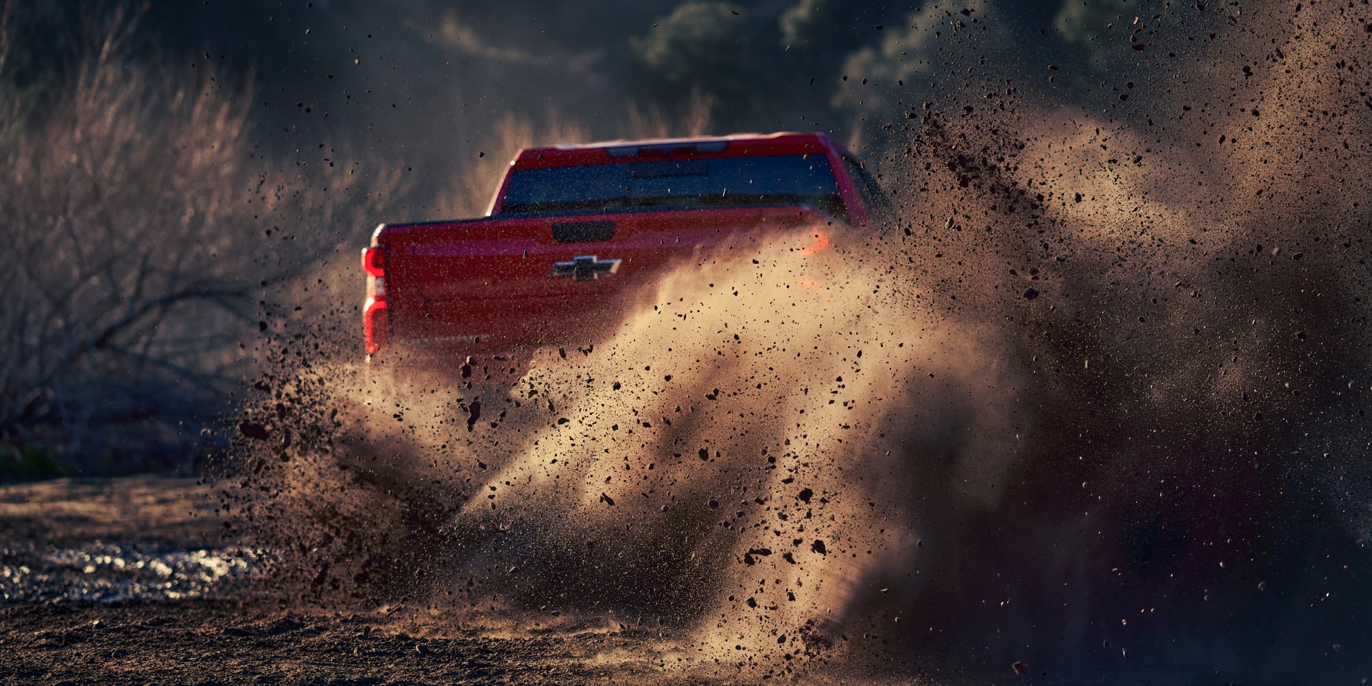 Vista trasera de la Chevrolet Silverado.