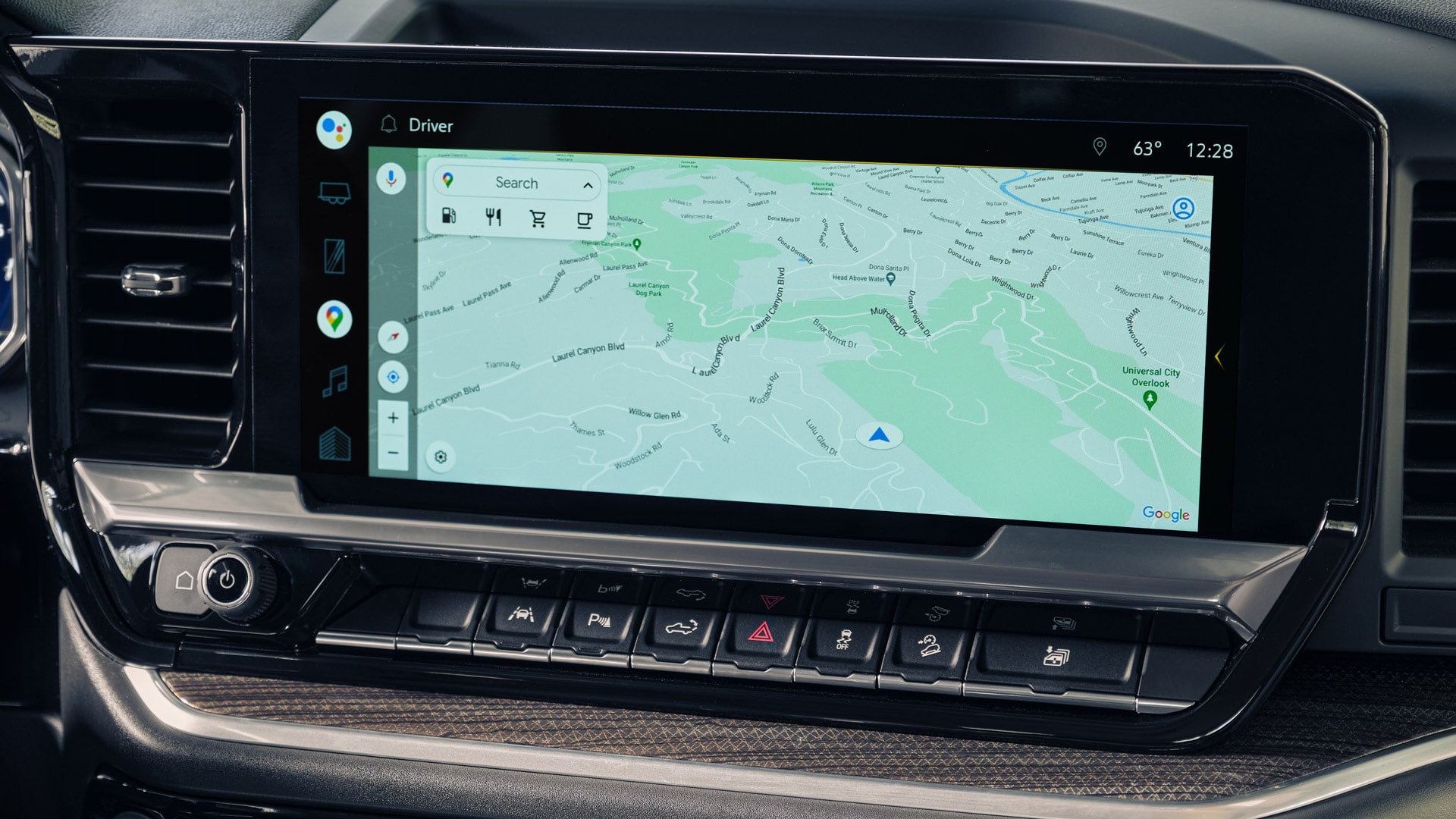 Pantalla táctil de infoentretenimiento de 13.4 pulgadas de la Silverado.