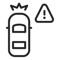 ícono de Alerta de colisión con frenado autonómo.
