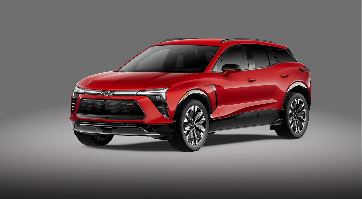 Chevrolet Blazer RS EV en color rojo