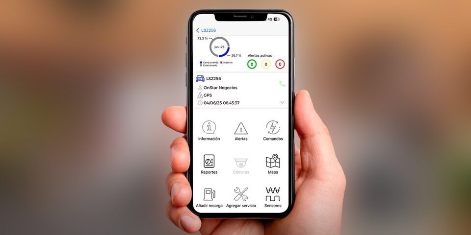 App de OnStar para teléfono celular.