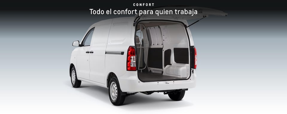 La van Chevrolet N400 tiene el espacio para acomodar la carga de tu trabajo