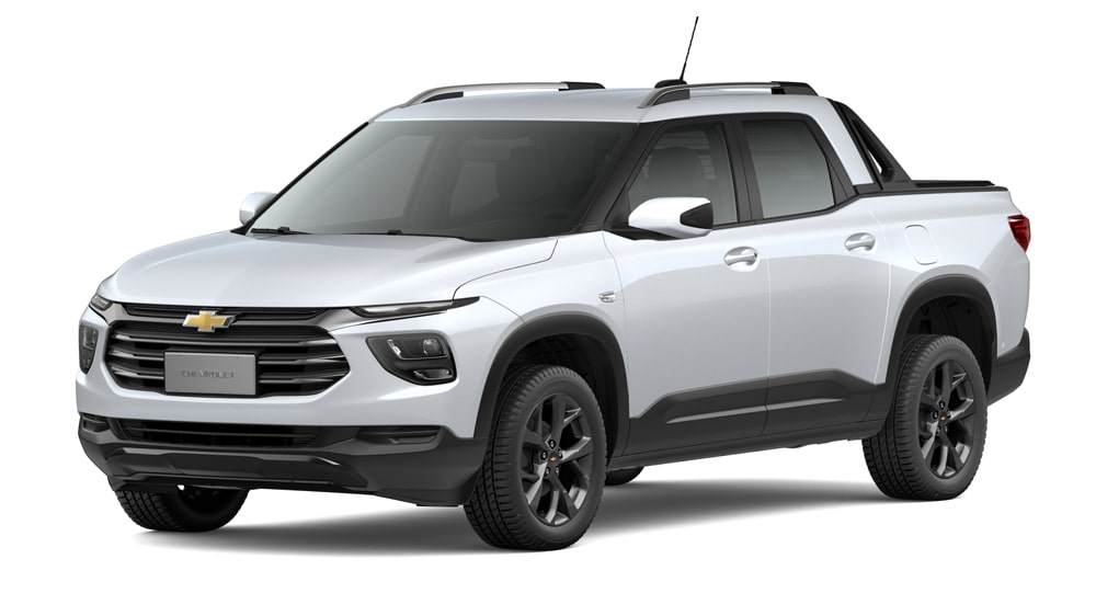 Elige la nueva pickup Chevrolet Montana color blanco metálico