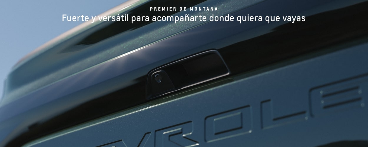 Detalle cámara trasera de la pickup Chevrolet Montana
