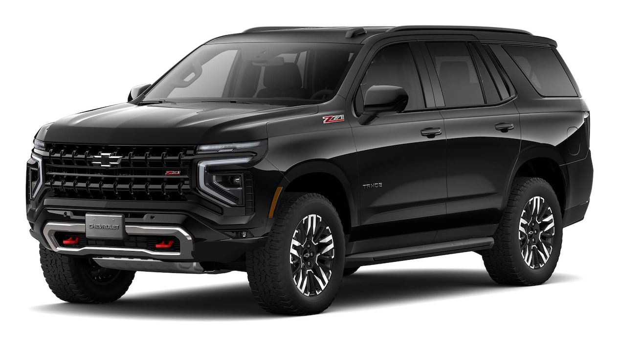 Chevrolet Tahoe 2025 color negro, SUV deportivo y potente