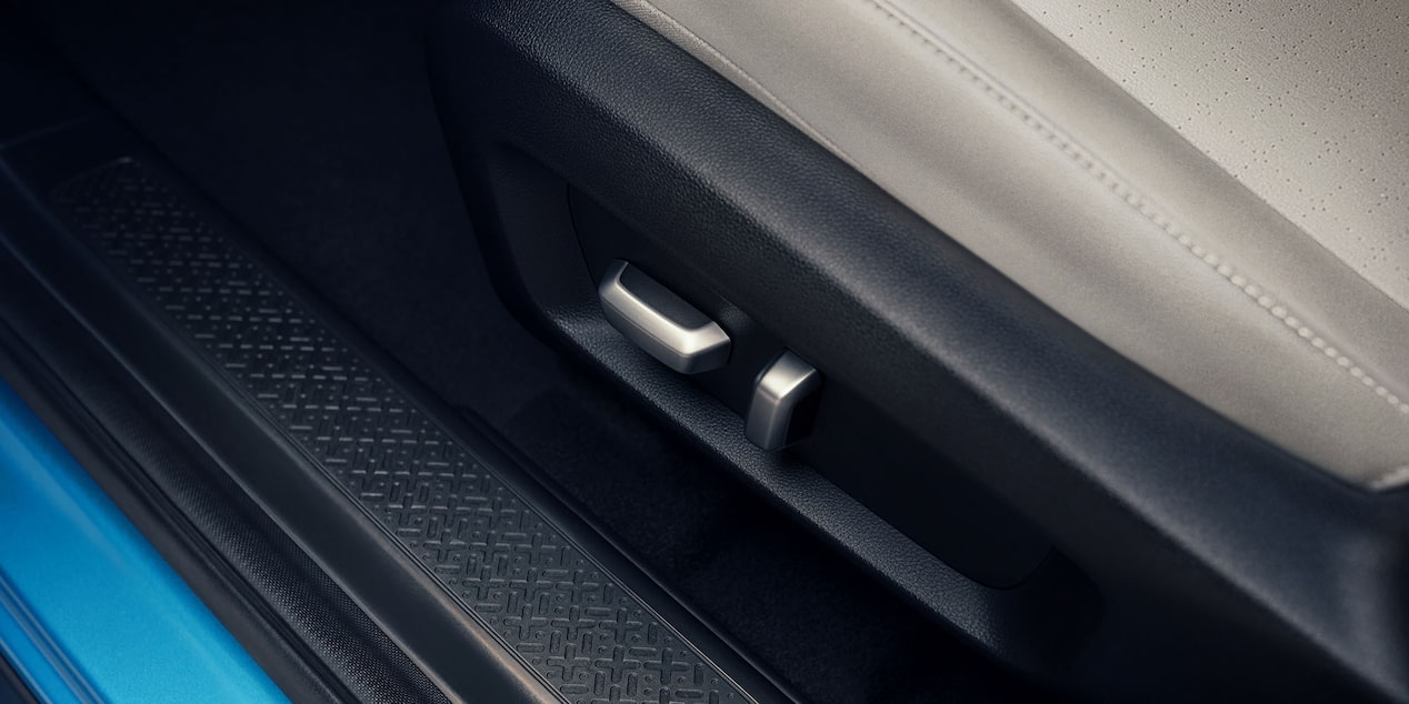 Control de posición de asientos a bordo de la Chevrolet Spark EUV.