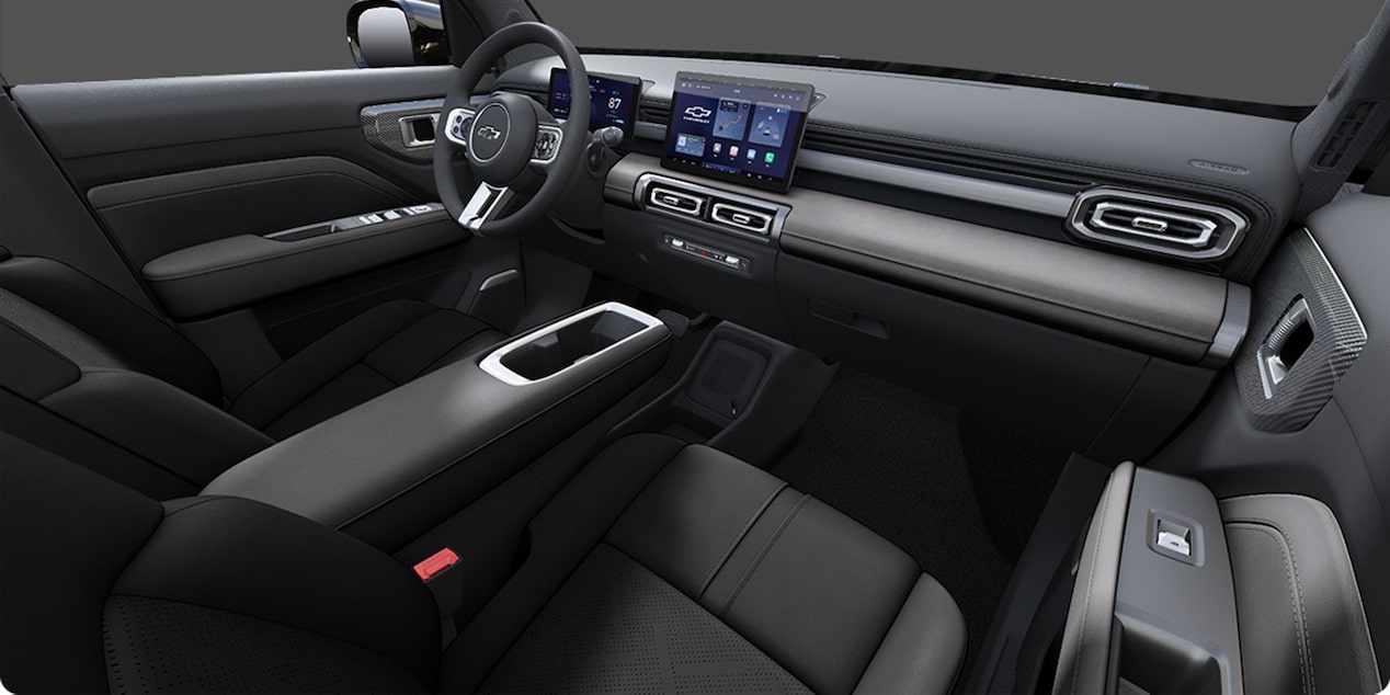 Interior del Chevrolet Spark EUV color Negro.