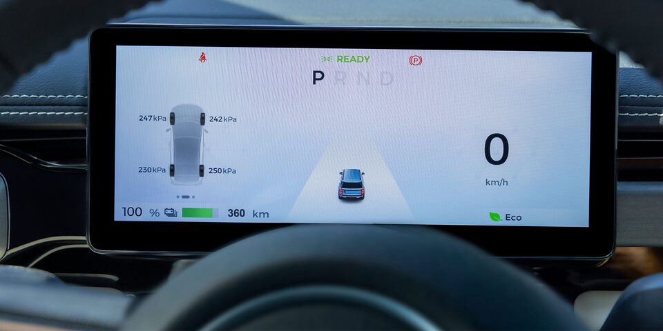 Clúster digital configurable de 8.8" a bordo del Chevrolet Sprk EUV.